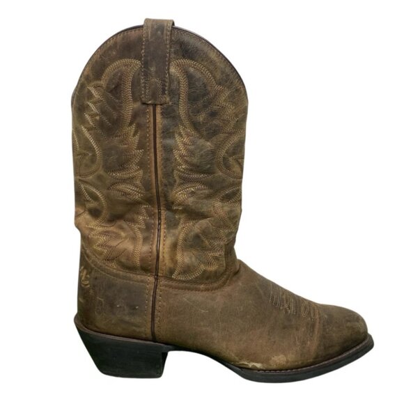 Laredo Birchwood Round Toe Cowboy Mens Brown Casual Boots 68452 Size 10.5 D - Picture 4 of 9